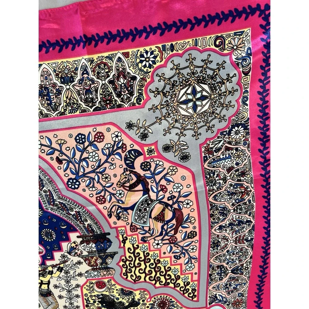Women's Scarf 100% Silk Feel‎ Polyester Multicolor 35